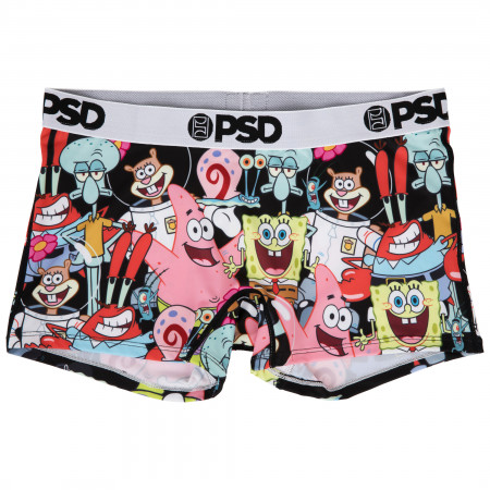 SpongeBob SquarePants Group Shelfie PSD Boy Shorts Underwear